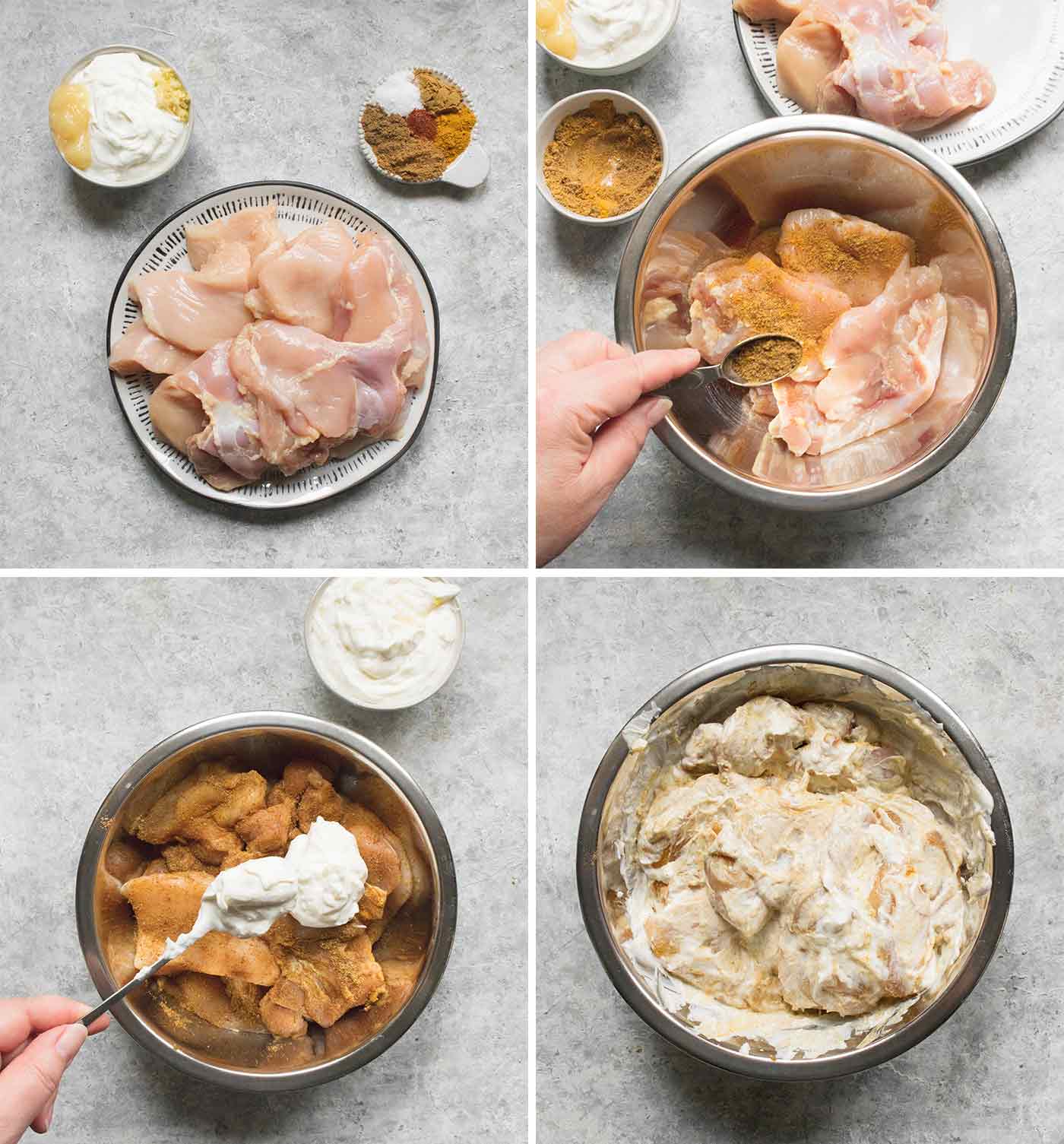 Prepare the chicken for marinating