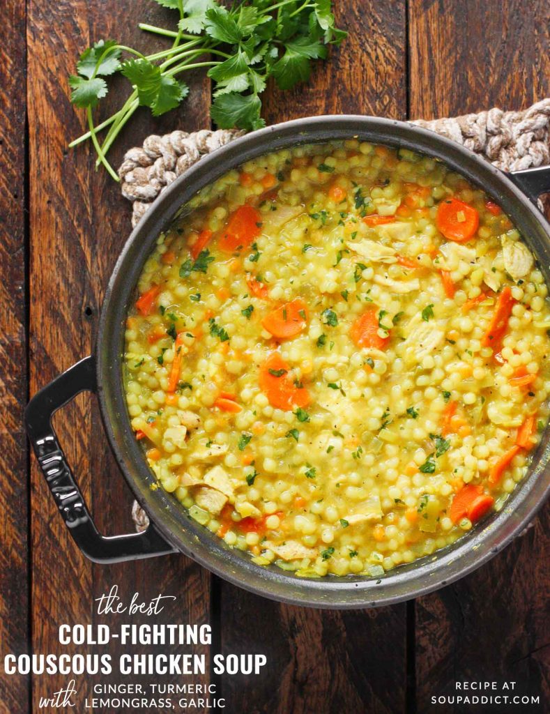 Cold-fighting Couscous Chicken Soup | Recipe at SoupAddict.com