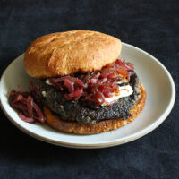 Portobello blue cheese burgers
